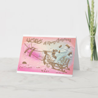 Ein frohes Weihnachtsfest Vintage Retro-Weihnachts Karte