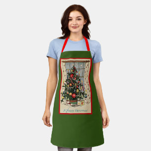 Ein frohes Weihnachtsfest, Vintages Design, Schürze