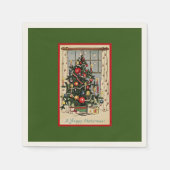 Ein frohes Weihnachtsfest, Vintages Design, Serviette (Vorderseite)