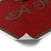 Ein frohes Weihnachtskid auf einem Rockpferd Poster (Ecke)