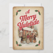 Ein frohes Yuletide Gruß Feiertagskarte (Vorderseite)