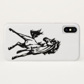 Ein fröhlich springendes Pferd in der Wildnis Case-Mate iPhone Hülle (Rückseite (Horizontal))