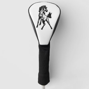 Ein fröhlich springendes Pferd in der Wildnis Golf Headcover