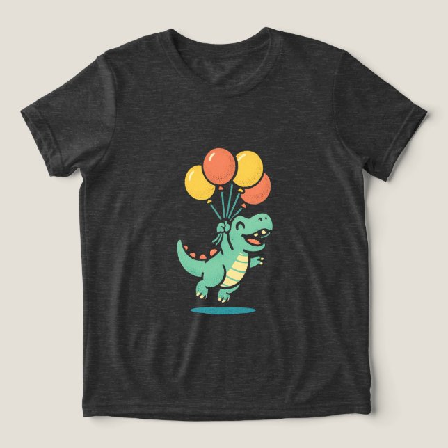Ein fröhlicher Cartoon Tri-Blend Shirt (Design Vorderseite)