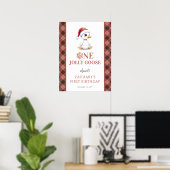Ein fröhlicher Gans moderner Willkommensschild zum Poster (Heimbüro)