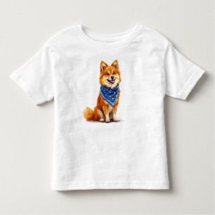 Ein fröhlicher Hund im Stil eines Cartoon Kleinkind T-shirt