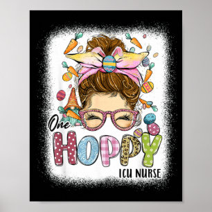 Ein fröhlicher ICU-Krankenpfleger Leopard Bunny Os Poster