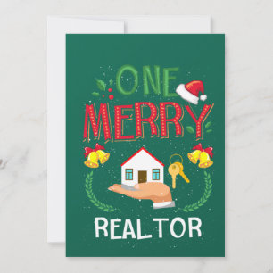 Ein fröhlicher Immobilienmakler Weihnachten hässli Einladung