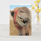 Ein fröhlicher Kamel Karte (Gelbe Blume)