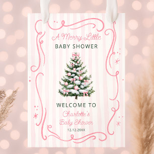 Ein fröhlicher kleiner Babyshower Mädchen Willkomm Poster