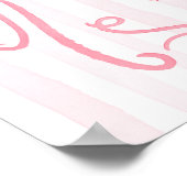 Ein fröhlicher kleiner Babyshower Mädchen Willkomm Poster (Ecke)