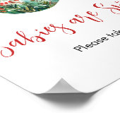 Ein fröhlicher kleiner Weihnachtsjungen ist süß Poster (Ecke)