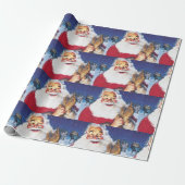 ein fröhlicher Santa Geschenkpapier (Ungerollt)