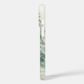 Ein fröhlicher Schneemann stehend in einem schneeb Case-Mate iPhone Hülle (Rückseite / Links)