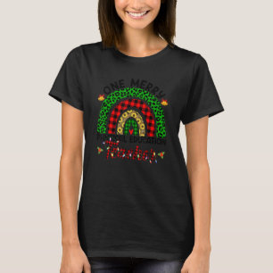 Ein fröhlicher Sportlehrer Leopard Regenbogen T-Shirt