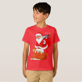 Ein fröhlicher und kinderfreundlicher Weihnachtsma T-Shirt (Vorne ganz)