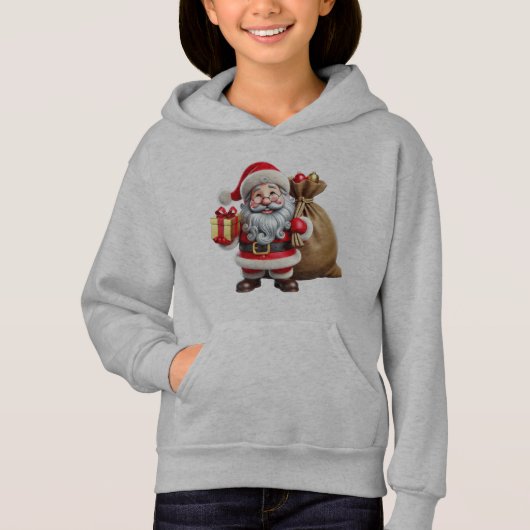 Ein fröhlicher Weihnachtsmann mit rosigen Wangen,  Hoodie (Vorderseite)