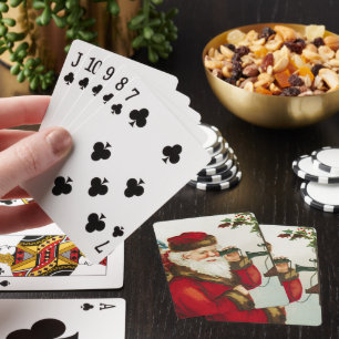 Ein fröhlicher Weihnachtsmann Santa Claus von Elle Spielkarten