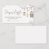 Ein fröhlicher Winter-Weihnachtsmann-Raffle Begleitkarte (Vorne/Hinten)