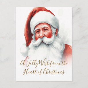 Ein fröhlicher Wunsch vom Herzen des Weihnachtsman Postkarte