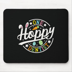 Ein fröhlicher Zahnarzt-Hasenohren-Funny-Ostern-Za Mousepad