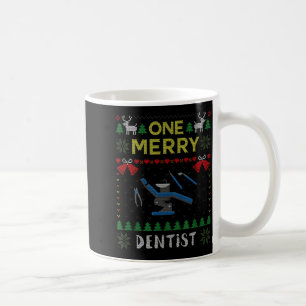 Ein fröhlicher Zahnarzt Zahnarzt hässlicher Weihna Kaffeetasse