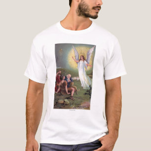 Ein fröhliches ChristmasAngel vor den Schäfern T-Shirt