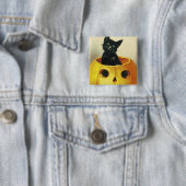 Ein fröhliches Halloween-Kätzchen Button (Beispiel)