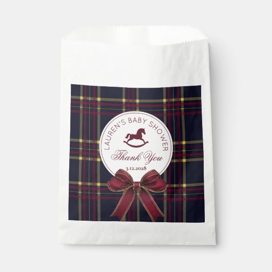 Ein fröhliches kleines Baby Shower Rocking Pferd D Geschenktütchen (Vorderseite)