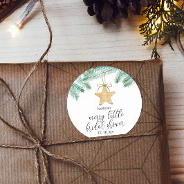 Ein fröhliches kleines Brautparty Runder Aufkleber