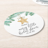 Ein fröhliches kleines Brautparty Runder Pappuntersetzer (Angewinkelt)