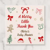 Ein fröhliches kleines Dankeschön-Weihnachts-Babyp Geschenkanhänger (Vorderseite)