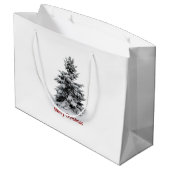 Ein fröhliches kleines Weihnachten Große Geschenktüte (Rückseite Schrägansicht)