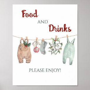 Ein fröhliches kleines Weihnachten Kleidung Essen Poster