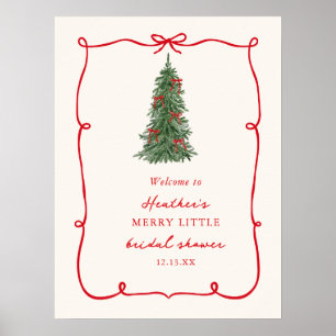 Ein fröhliches kleines Weihnachts-Brautabschied-Wi Poster