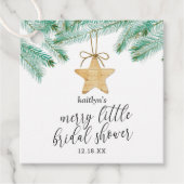 Ein fröhliches kleines Weihnachtsfest-Brautparty Geschenkanhänger (Vorderseite)