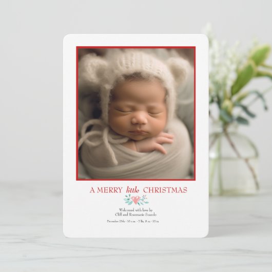 Ein fröhliches kleines Weihnachtsgeburtshaus - Ank Ankündigung (Stehend Vorderseite)