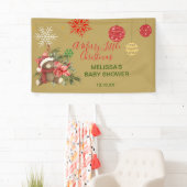 Ein fröhliches kleines Weihnachtsgeschenk mit Baby Banner (Insitu)