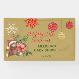 Ein fröhliches kleines Weihnachtsgeschenk mit Baby Banner