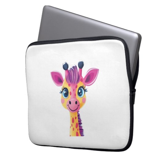 Ein fröhliches und skurriles Design einer jungen G Laptopschutzhülle (Vorderseite Links)