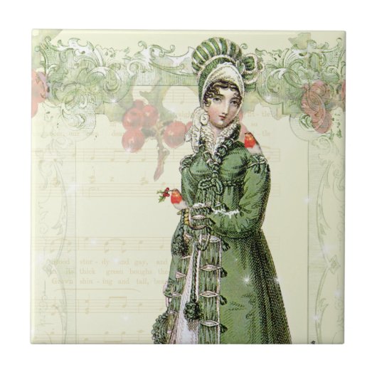 Ein fröhliches Weihnachten Fliese (Vorderseite)