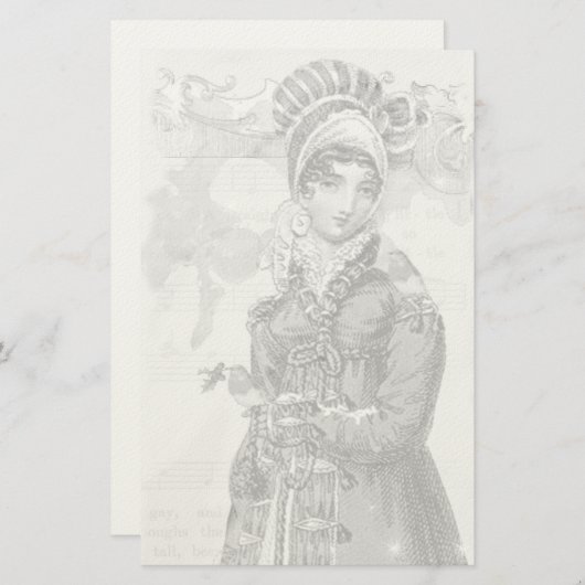 Ein fröhliches Weihnachten Jane Austen Inspirierte Briefpapier (Vorne/Hinten)