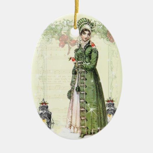 Ein fröhliches Weihnachten Keramik Ornament (Vorne)