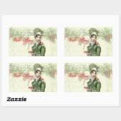 Ein fröhliches Weihnachten mit Liebe Rechteckiger Aufkleber (Blatt)