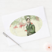 Ein fröhliches Weihnachten Ovaler Aufkleber (Umschlag)