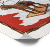 Ein fröhliches Weihnachtskid in einer Seifenschach Poster (Ecke)