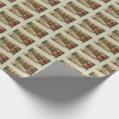 Ein fröhliches Yuletide Viktorianisches Weihnachts Geschenkpapier (Ecke)