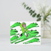 Ein Frosch am St. Patrick's Day Postkarte (Stehend Vorderseite)