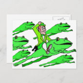 Ein Frosch am St. Patrick's Day Postkarte (Vorne/Hinten)