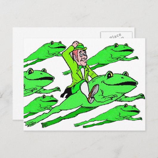 Ein Frosch am St. Patrick's Day Postkarte (Vorne/Hinten)